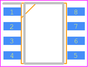 BR24G128FJ-3AGTE2 - ROHM Semiconductor PCB footprint - Small Outline Packages - Small Outline Packages - SOP-J8_