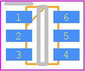 RQ6E040XNTCR - ROHM Semiconductor PCB footprint - SOT23 (6-Pin) - SOT23 (6-Pin) - RQ6E040XNTCRss