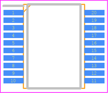 74HCT574XSS20G/TR - SGMICRO PCB footprint - Small Outline Packages - Small Outline Packages - SSOP-20