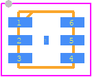 SGM3770XTGE6G/TR - SGMICRO PCB footprint - Small Outline No-lead - Small Outline No-lead - TDFN-2×2-6EL