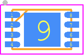 SGM41524BYTDC8G/TR - SGMICRO PCB footprint - Small Outline No-lead - Small Outline No-lead - TDFN-2×3-8BL