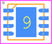 SGM25006AXTHA8G/TR - SGMICRO PCB footprint - Small Outline No-lead - Small Outline No-lead - TDFN-3×3-8FL