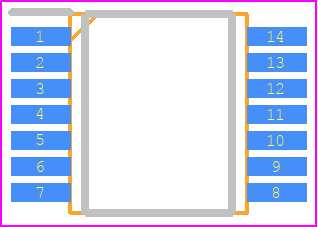 74AHC14XTS14G - SGMICRO PCB footprint - Small Outline Packages - Small Outline Packages - TSSOP-14