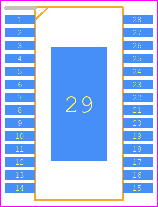 SGM42630YPTS28G/TR - SGMICRO PCB footprint - Small Outline Packages - Small Outline Packages - TSSOP-28 (Exposed Pad)