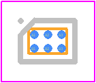 SGM8756XG/TR - SGMICRO PCB footprint - BGA - BGA - WLCSP-1.4×0.9-6B__