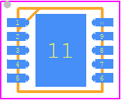SLS32AIA010MMUSON10XTMA4 - Infineon PCB footprint - Small Outline No-lead - Small Outline No-lead - PG-USON