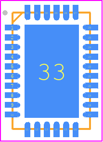 MCF8329HSIQRRYRQ1 - Texas Instruments PCB footprint - Quad Flat No-Lead - Quad Flat No-Lead - MCF8329HSIQRRYRQ1