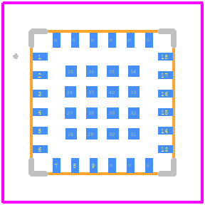 MCP9604T-E/3YW - Microchip PCB footprint - Other - Other - 24-Lead Very Thin Fine Pitch Land Grid Array (3YW) - 5x5x1 mm Body [VFLGA]