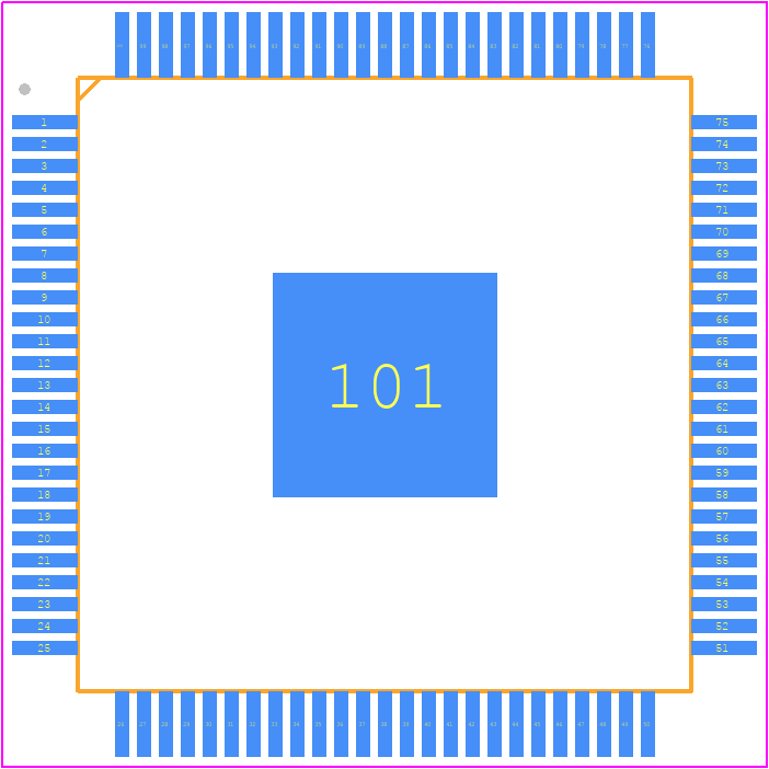 MCXN247VKLT - NXP PCB footprint - Quad Flat Packages - Quad Flat Packages - SOT2229-1_2026
