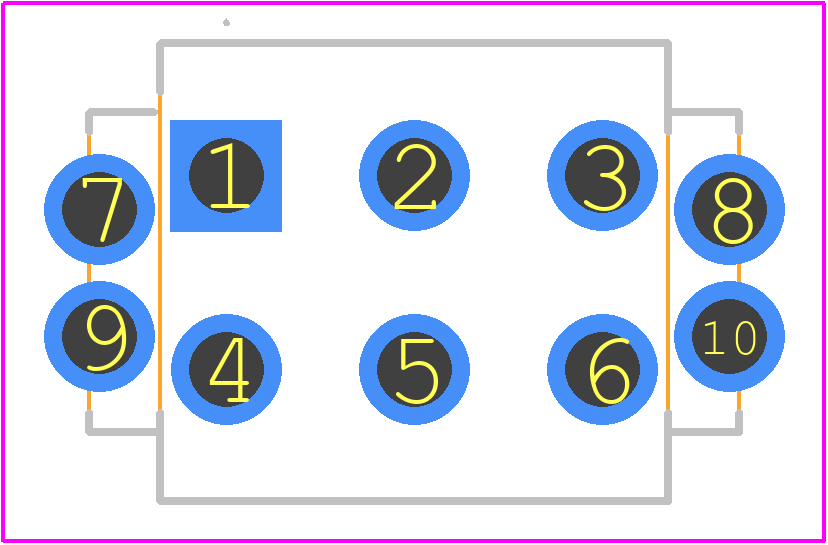 100DP8T1B3VS2REH - E-Switch PCB footprint - Other - Other - 100DP8T1B3VS2REH-1