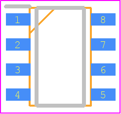 TC7WU04F - Toshiba PCB footprint - Small Outline Packages - Small Outline Packages - SOP-8-P-1.27