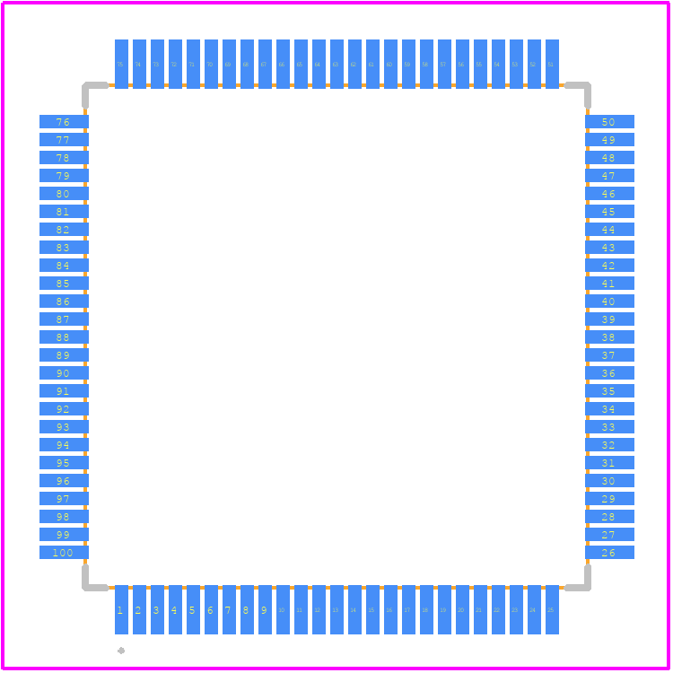 TMPM471F10FG - Toshiba PCB footprint - Other - Other - P-LQFP100-1414-0.50-002_2026