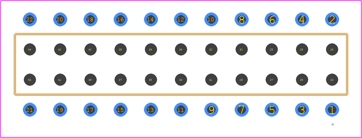 BCS-111-L-D-PE - SAMTEC PCB footprint - Other - Other - BCS-111-XXX-D-PE