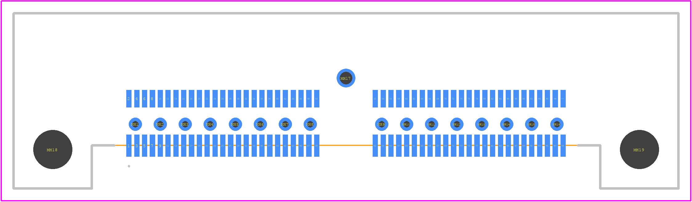 QSS-050-01-L-D-RA-WT - SAMTEC PCB footprint - Other - Other - QSS-050-01-L-D-RA-WT-2