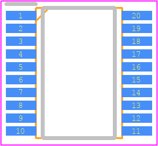 NJM2592V-TE1 - Nisshinbo PCB footprint - Small Outline Packages - Small Outline Packages - SSOP-20-BE