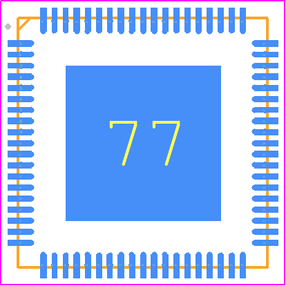 RTL8212N-GR - Realtek PCB footprint - Quad Flat No-Lead - Quad Flat No-Lead - QFN-76.