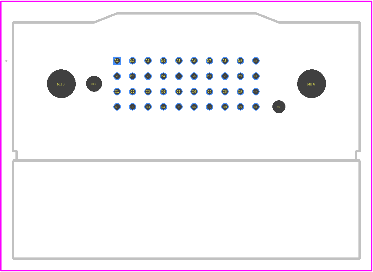 VRRAM-04-10-50-03-N - Molex PCB footprint - Other - Other - VRRAM-04-10-50-03-N-2