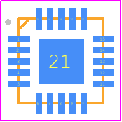 ADRF5300BCCZN - Analog Devices PCB footprint - Quad Flat No-Lead - Quad Flat No-Lead - 20-VFLGA
