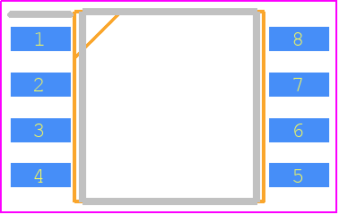 W25Q128JVSIQTR - Winbond PCB footprint - Small Outline Packages - Small Outline Packages - 8-Pin SOIC 208-mil (Package Code S)_2026