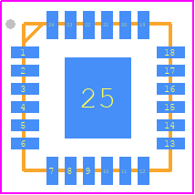 ADRF5703BCCZN - Analog Devices PCB footprint - Quad Flat No-Lead - Quad Flat No-Lead - CC-24-20