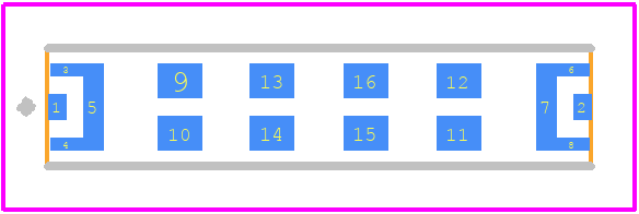 MCB2800A - CTS PCB footprint - Other - Other - 12.5 × 2.5 × 1.3