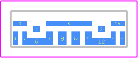 MXB0761A - CTS PCB footprint - Other - Other - 11.7 × 3.2 × 3.7 mm