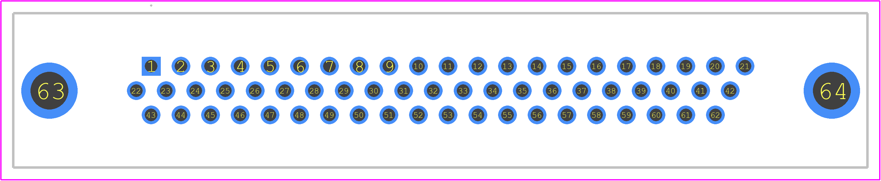 M24308/24-64F - Amphenol PCB footprint - Other - Other - M24308/24-64F-1