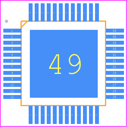 HFDA80P-F2T - STMicroelectronics PCB footprint - Quad Flat Packages - Quad Flat Packages - LQFP48L (7x7x1.4 mm exp. pad up)_2026