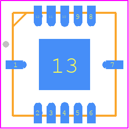 MAAL-011186-TR0500 - MACOM PCB footprint - Quad Flat No-Lead - Quad Flat No-Lead - QFN-12-1