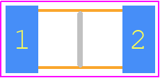 CDR03BX683AKUSAJ - Vishay PCB footprint - Capacitor Chip Non-polarised - Capacitor Chip Non-polarised - CDR03