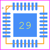 ST25R210-ANET - STMicroelectronics PCB footprint - Quad Flat No-Lead - Quad Flat No-Lead - UFQFPN28-1