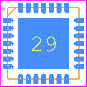 AH202-F - Qorvo PCB footprint - Quad Flat No-Lead - Quad Flat No-Lead - 28-QFN