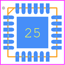 NA2204 - Nisshinbo PCB footprint - Quad Flat No-Lead - Quad Flat No-Lead - NA2204