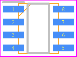 2SA-10 - Melexis PCB footprint - Small Outline Packages - Small Outline Packages - SOIC-8(Height=1.75mm)