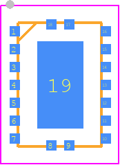 TJA1446BHG - NXP PCB footprint - Quad Flat No-Lead - Quad Flat No-Lead - 1/1 Transceiver Half CANbus 18-DHVQFN (3x4.5)