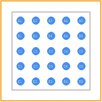 LTM4623IV#PBF - Analog Devices PCB footprint - Land Grid Array Circular Lead - Land Grid Array Circular Lead - 25LEAD-LGA(05-08-1949)