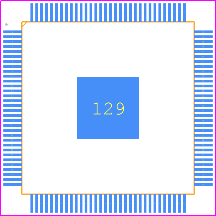 XU316-1024-TQ128-C24 - XMOS PCB footprint - Quad Flat Packages - Quad Flat Packages - TQ128-D