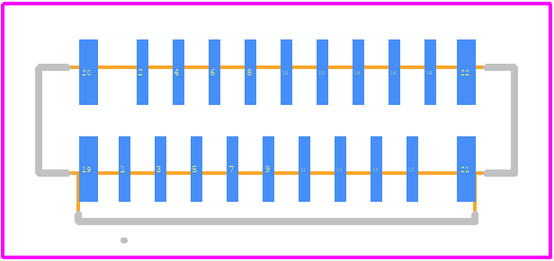 FFC2A36-18-0-G-R - GCT (GLOBAL CONNECTOR TECHNOLOGY) PCB footprint - Other - Other - FFC2A36-18-0-G-R-1