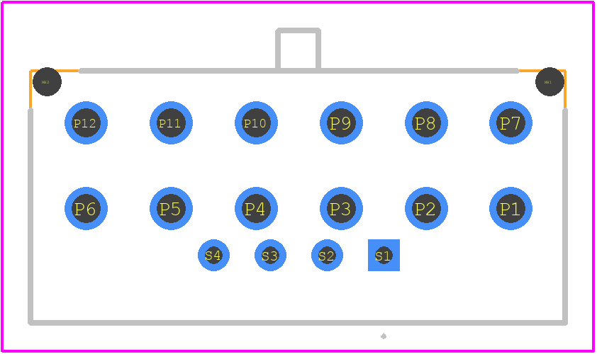 G88CF12102AF2HR - Amphenol PCB footprint - Other - Other - G88CF12102AF2HR-1