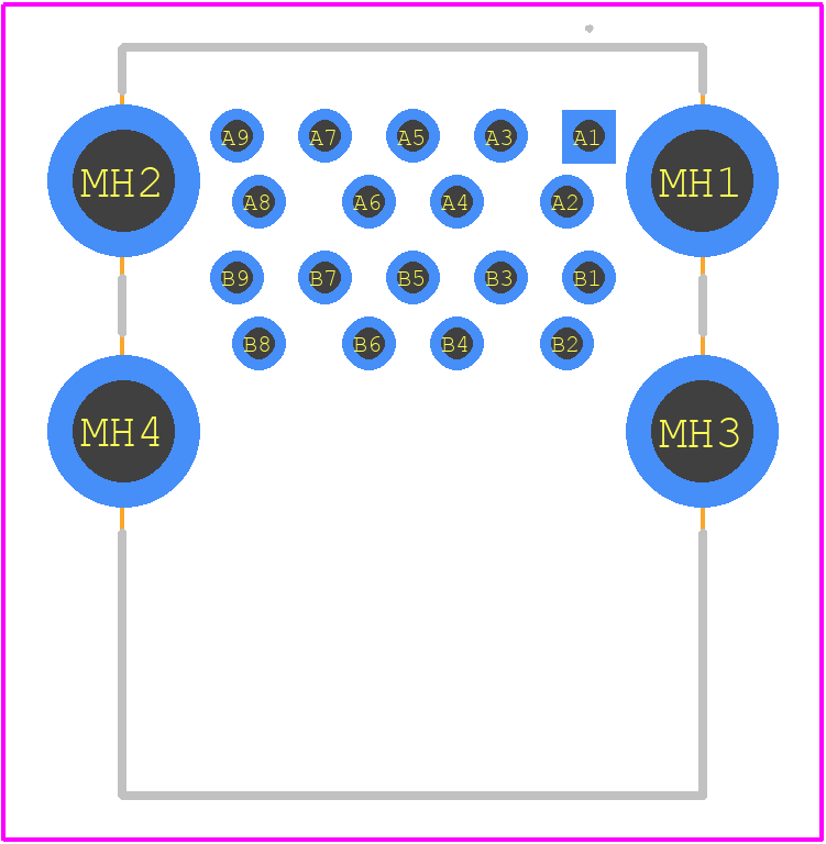 690N218-624-022 - EDAC PCB footprint - Other - Other - 690N218-624-022-1