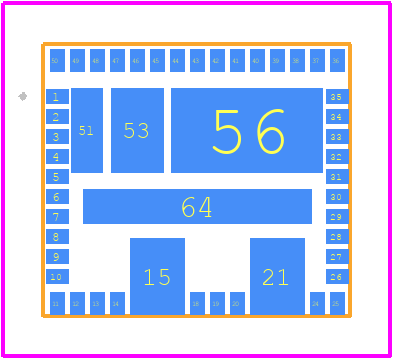 MCPF1525M06 - Microchip PCB footprint - Other - Other - 69-Lead Extra Thick Land Grid Array-SIP (8ZW) 7.65x6.8x4.02mm[B2LGA]