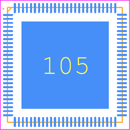 esp32-p4 - Espressif Systems PCB footprint - Quad Flat No-Lead - Quad Flat No-Lead - QFN104