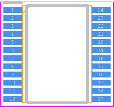R5F213G6DDSP - Renesas Electronics PCB footprint - Small Outline Packages - Small Outline Packages - PLSP0024JB-A