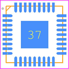 R5F213J6CNNP - Renesas Electronics PCB footprint - Quad Flat No-Lead - Quad Flat No-Lead - P-HWQFN36-6x6-0.50