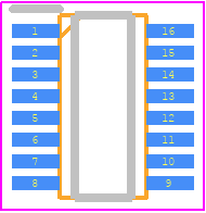 TRSF3232EIDYYR - Texas Instruments PCB footprint - Small Outline Packages - Small Outline Packages - DYY0016A_2026-1.1