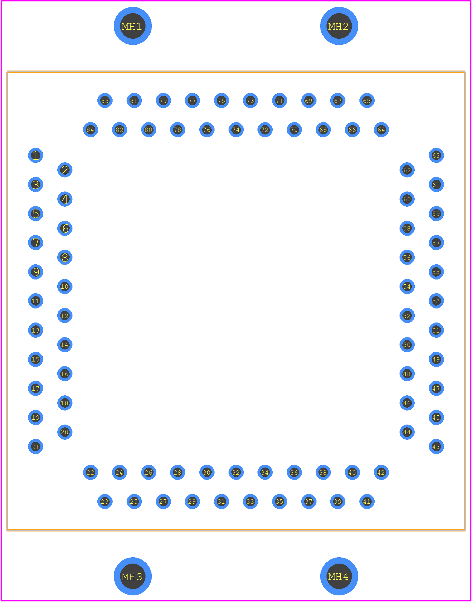 IC120-0844-003 - Yamaichi PCB footprint - Other - Other - IC120-0844-003-2