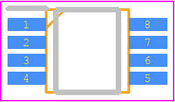 LT5504EMS8#PBF - Analog Devices PCB footprint - Small Outline Packages - Small Outline Packages - 8-Lead Plastic MSOP-