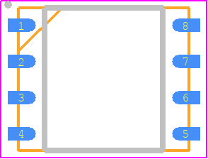 S25FS064SAGNFI033 - Infineon PCB footprint - Small Outline No-lead - Small Outline No-lead - 8-Pad LGA 5x6
