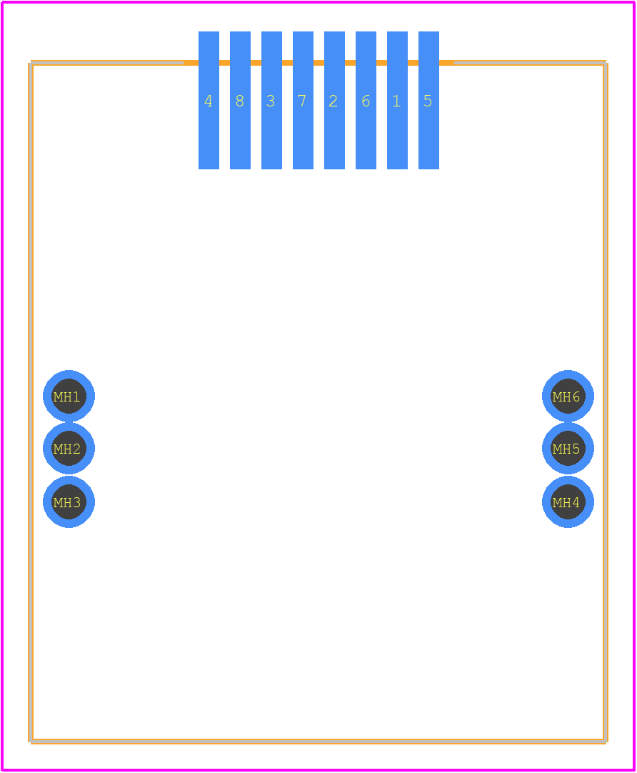 MX34R08HF4T - JAE PCB footprint - Other - Other - MX34R08HF4T-2