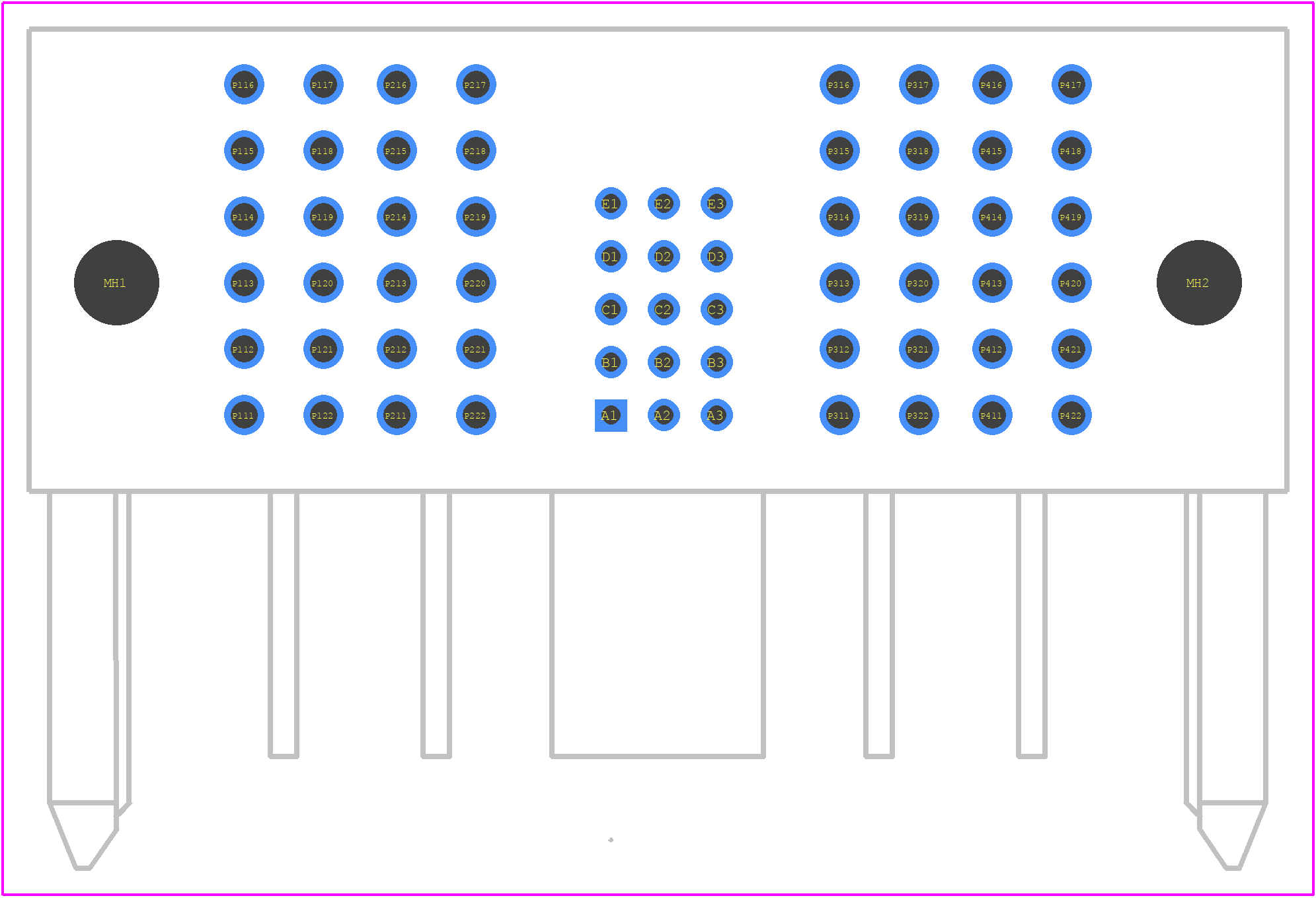 219562-0022 - Molex PCB footprint - Other - Other - 219562-0022-2